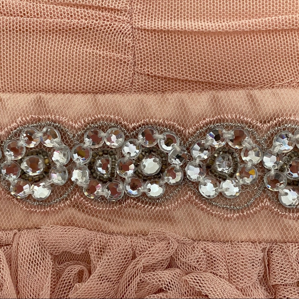 Macy’s Pink Cocktail Dress with tulle roses - Picture 7 of 7
